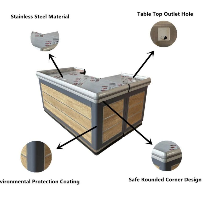 Factory Professional Made Retail Checkout Wooden Counters