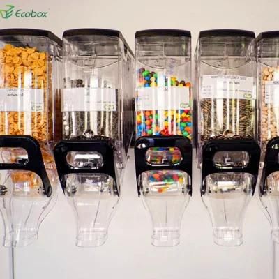 Transparent Wall Mounted Wholesale Gravity Bin Dry Food Dispenser