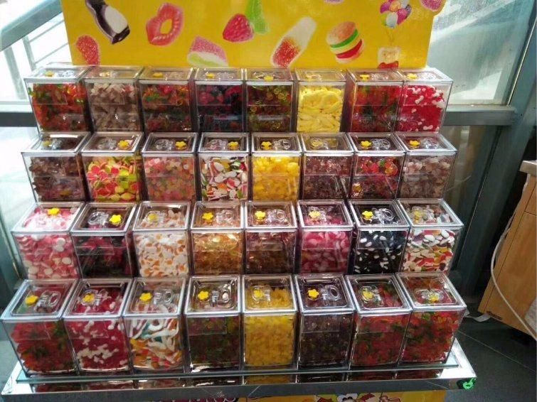 Well Sealed Bulk Sugar Container Bulk Candy Display Container