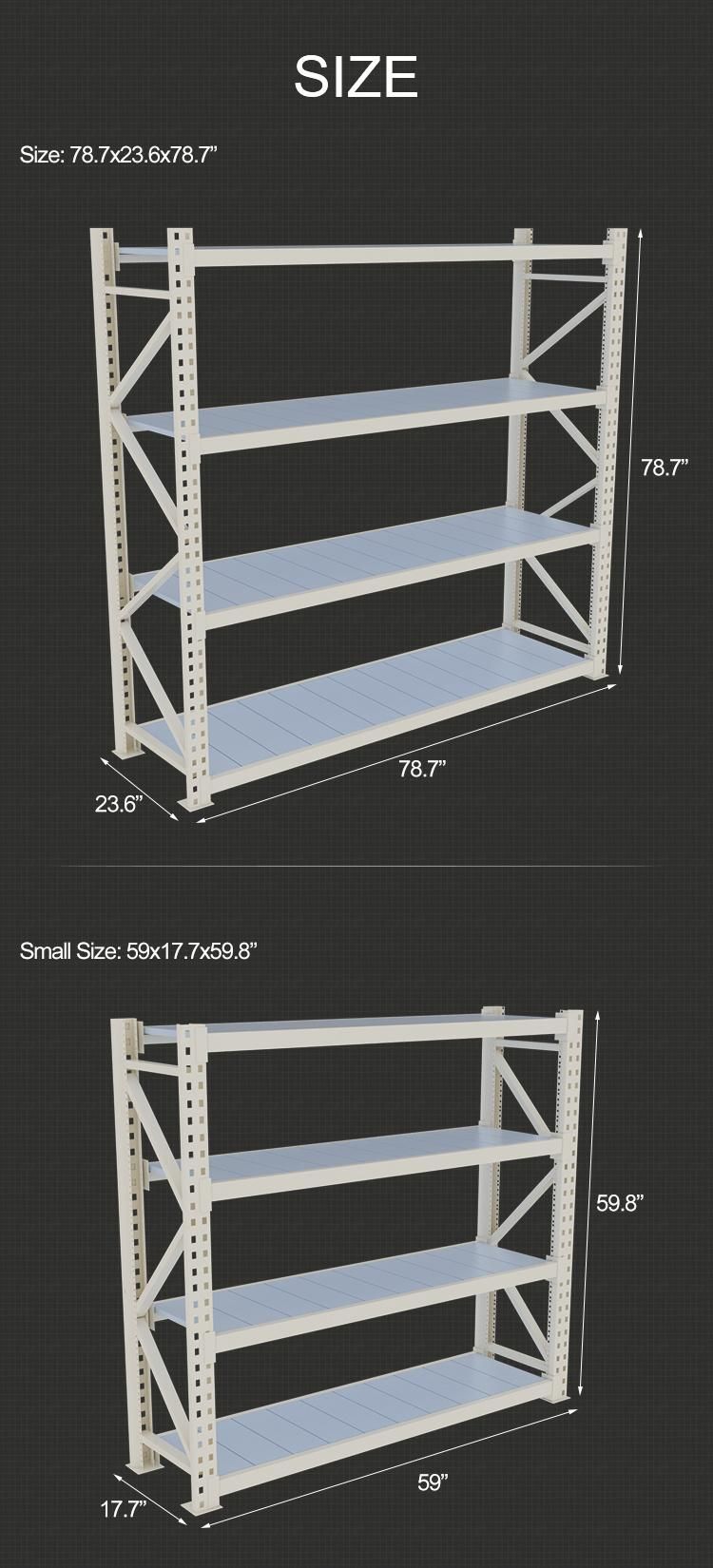 Warehouse Storage Light Duty Steel Pallet Shelves Industrial Store Rack