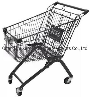 Supermarket Shelf Trolley Shopping Carts with Four Wheels