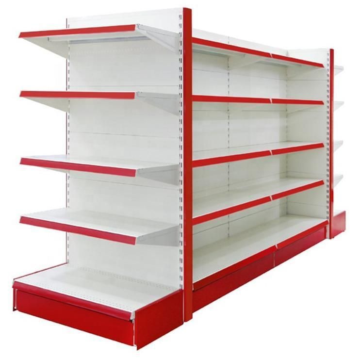 Multifunctional Display Gondola Supermarket Wood Shelf