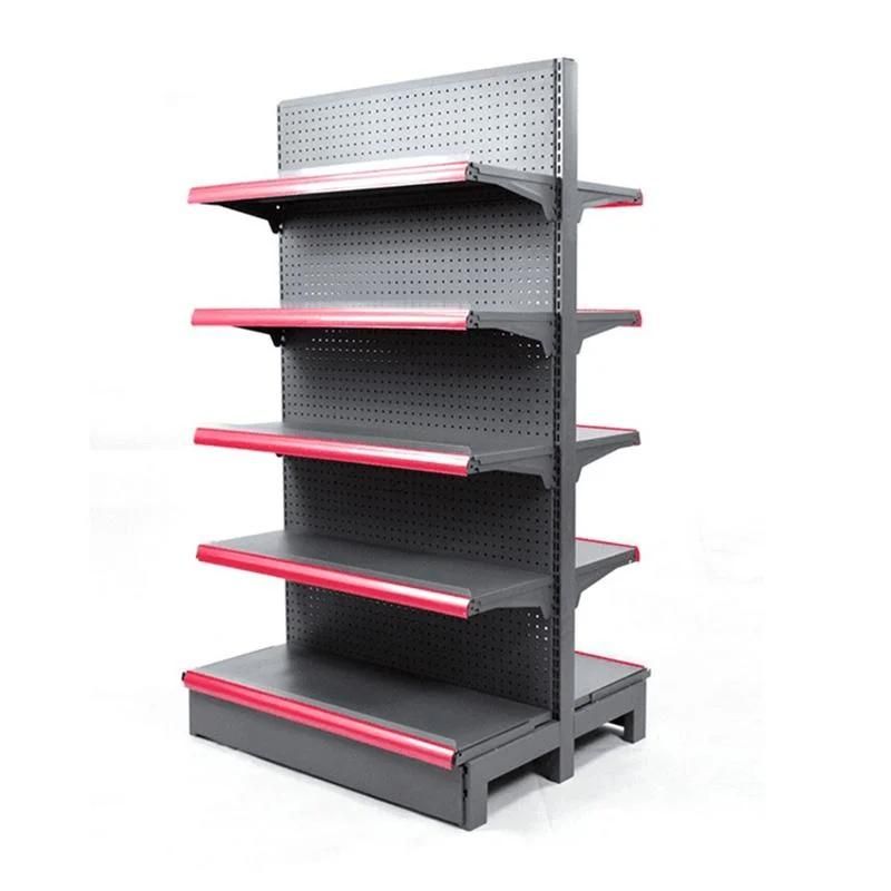 Heavy Duty Cold-Rolled Steel Supermarket Shelf Grocery Shelf