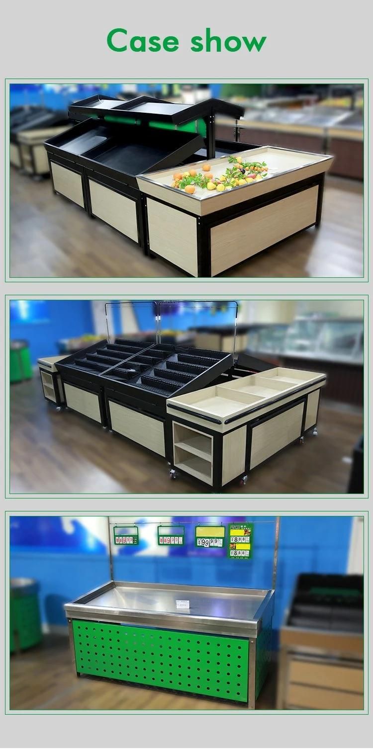 Supermarket Shelves for Fruit Vegetable Plastic Basket