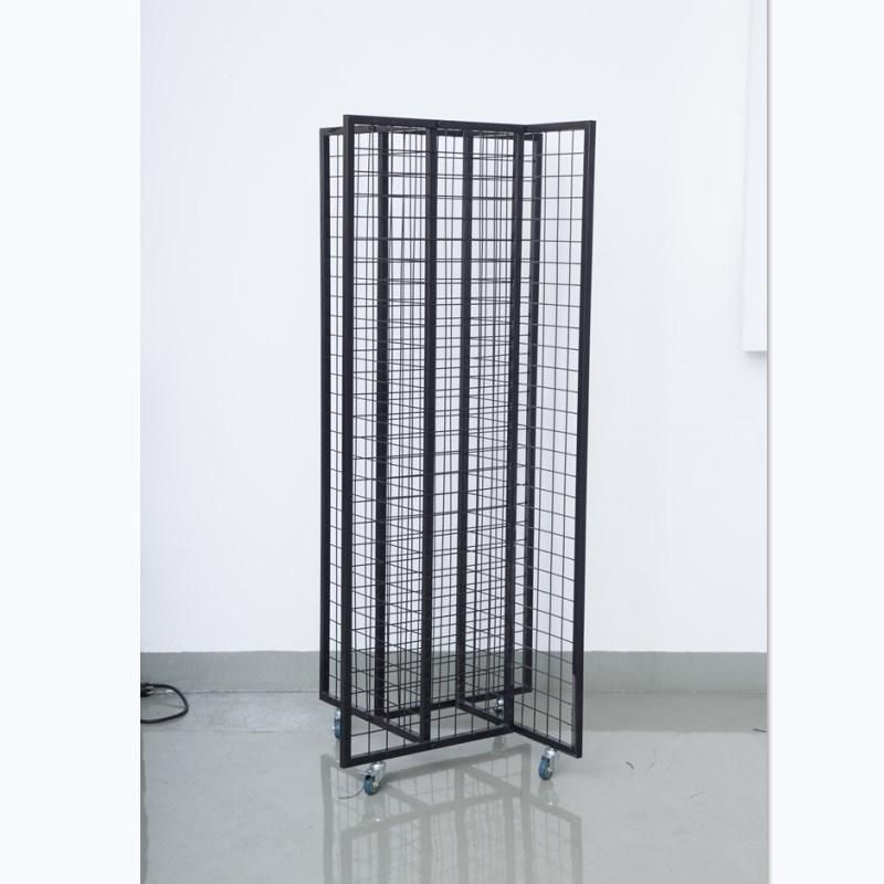 Metal Retail Shop Shelf Grid Hanging Hook Mesh Stand Wire Display Rack