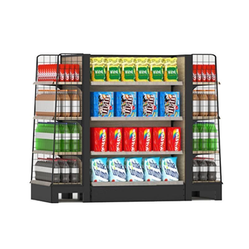 Grocery Store Rack 4 Layers Supermarket Shelves System Gondola Supermarket Equipment Shelf