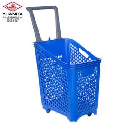 Shopping Mall Vegetable and Fruit Display Shelf Rattan Basket