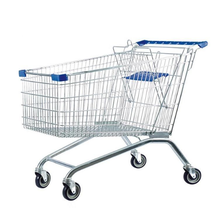 Hot Sale Supermarket Storage Steel Metal Mesh Trolley Galvanized