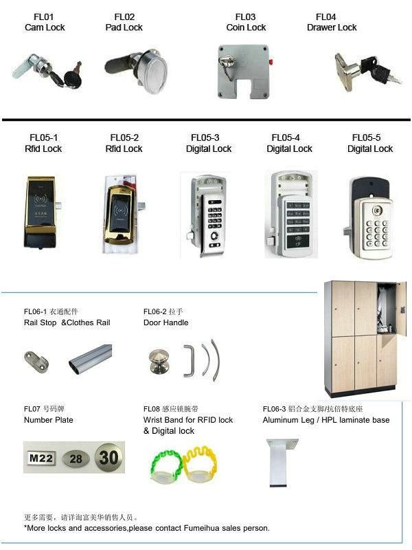 White 32 Doors Waterproof Colleague Locker Digital Lock Cabinet