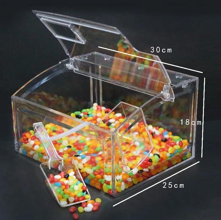 Hot Sale Transparent Scoop Bins for Bulk Candy Shop