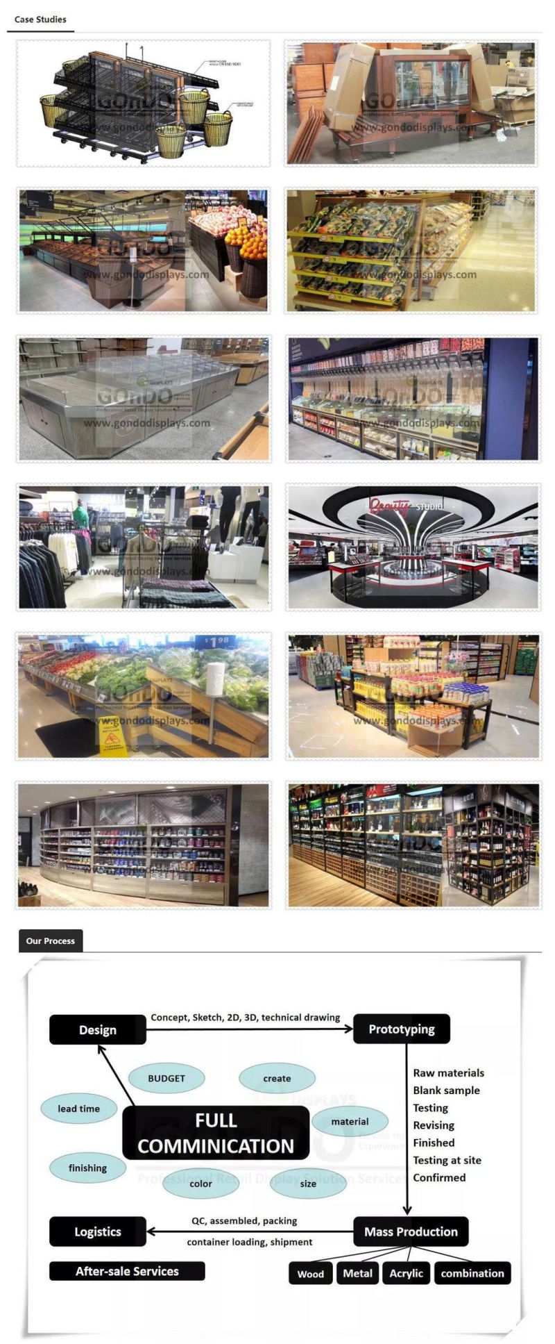 Wholesale Customized Supermarket Equipment Gondola Shelving Socks Display Metal Rack with Hangers and Laser-Cutting Logo