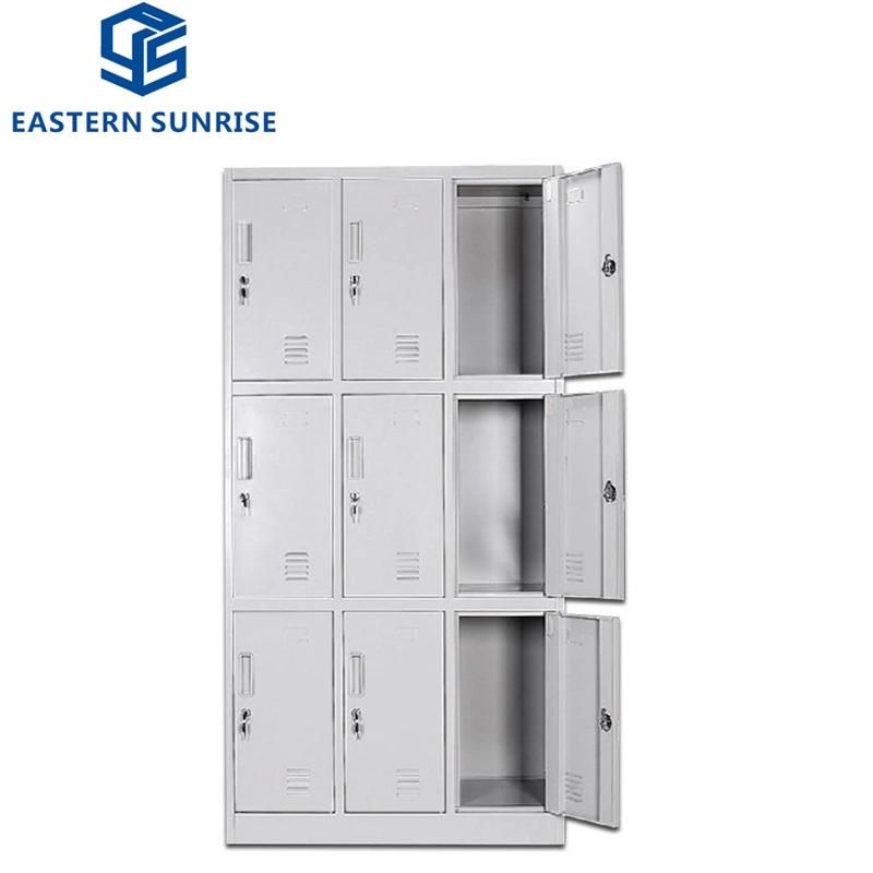 New Design 9 Door Metal Cloth Wardrobe