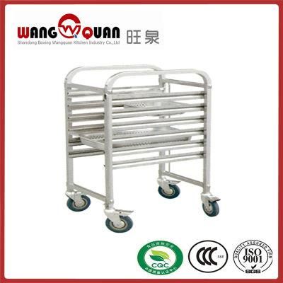 Hotel Furniture Multi-Layer Stainless Steel Trolley with Plate Trolley Cart