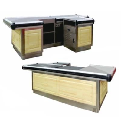 Excellent Quality Supermarket Stainless Electric Cashier Counter Retail Cashier Counter