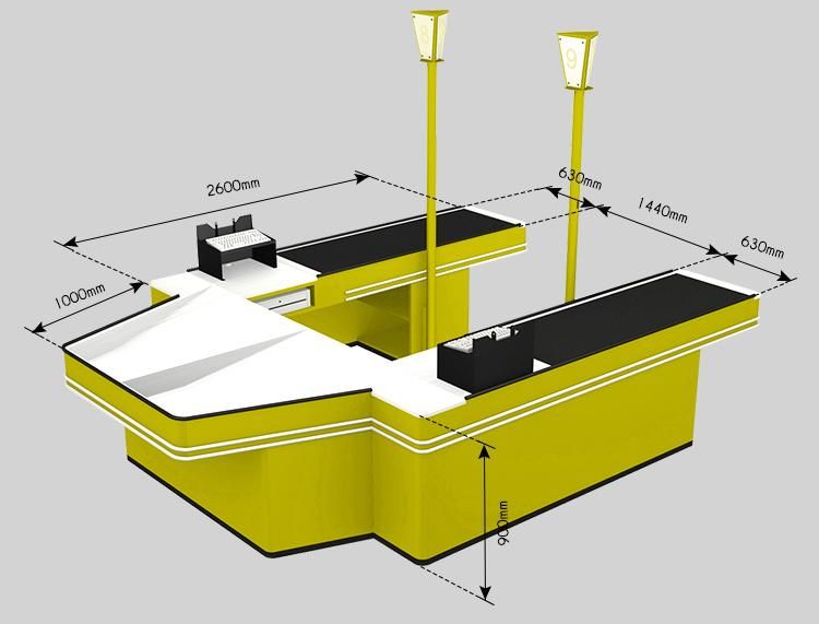 Low Price Electric of Grocery /Store/Supermarket Checkout Counter with Belt