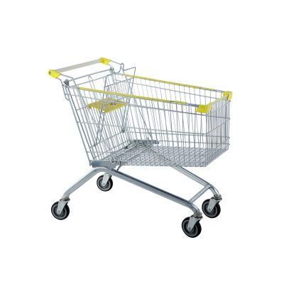 180L European Style Trolley Grocery Store Steel Supermarket Shopping Cart