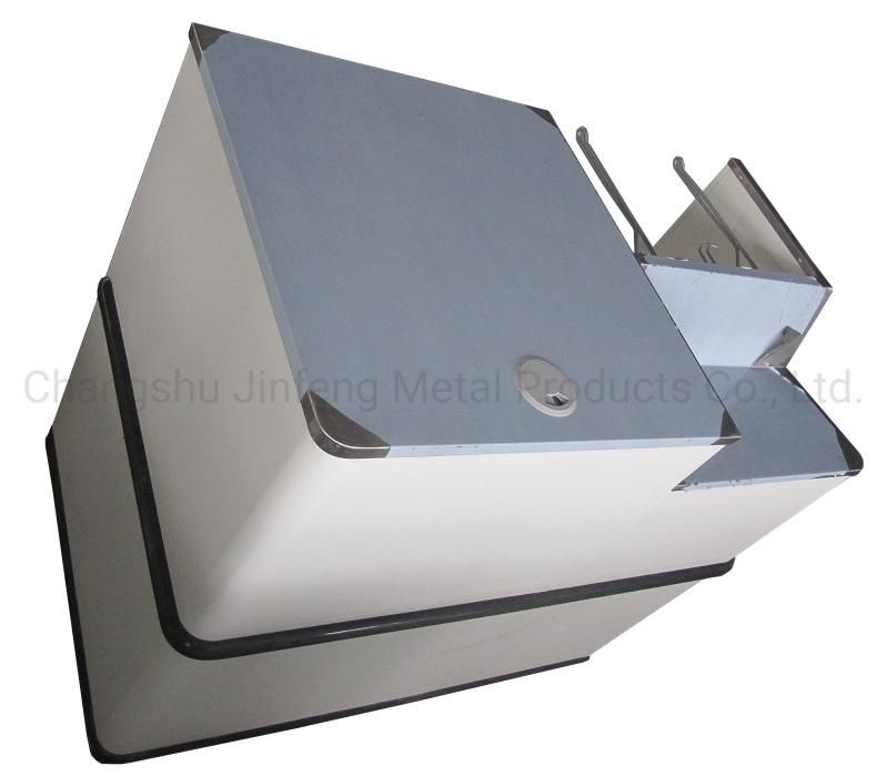 Express Checkout Counter Stainless Steel Cash Counter with Bag Hook