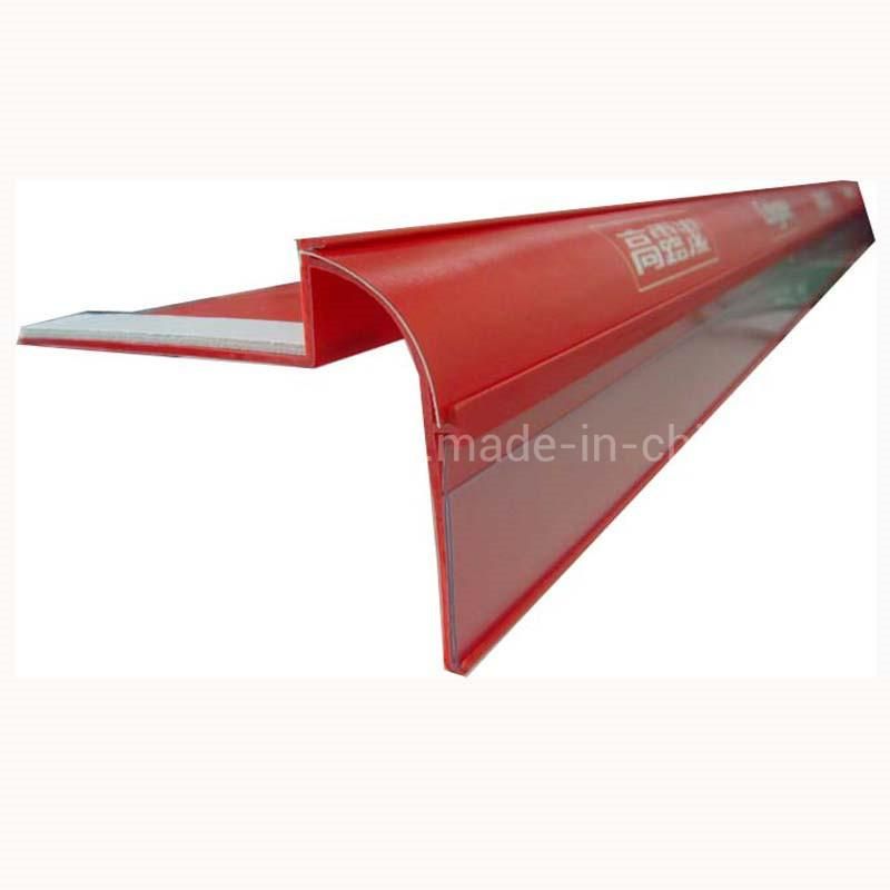 Red Plastic Shelf Talker Data Strip