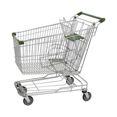 Best Price 150L Powder Coating Grocery Shopping Cart for Sale