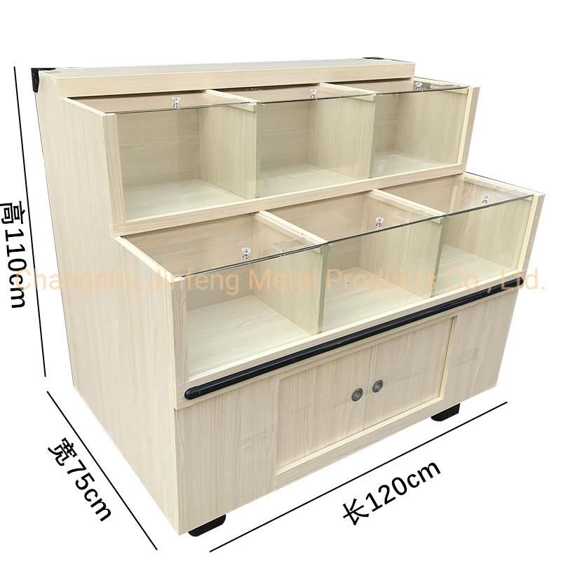 Supermarket Equipment Wooden Display Rack for Snacks