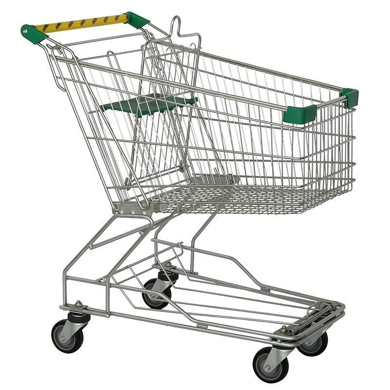 Hot Selling Asian Type Cart Metal Shopping Trolley