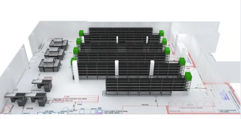 One Stop Retail Solution Supermarket Equipments Gondola Display Shelf