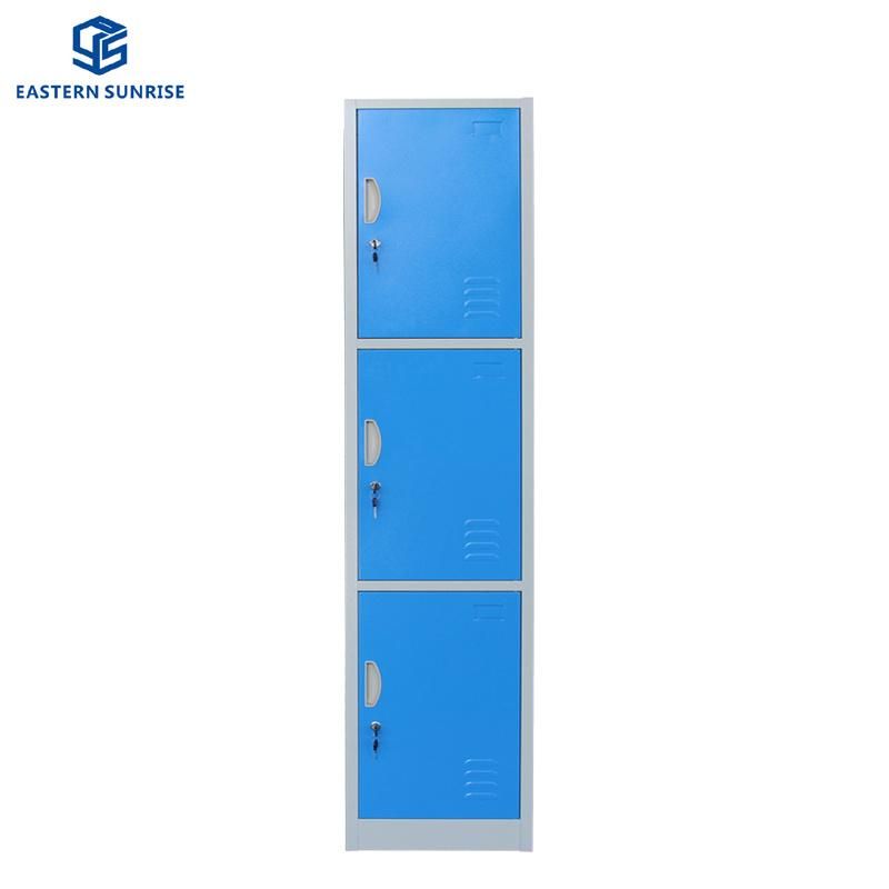 Three Door Steel Metal Iron School Office Use Storage Locker