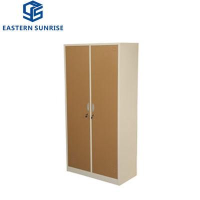 Two Swing Door Gym Steel Cabinet Wardrobe Locker