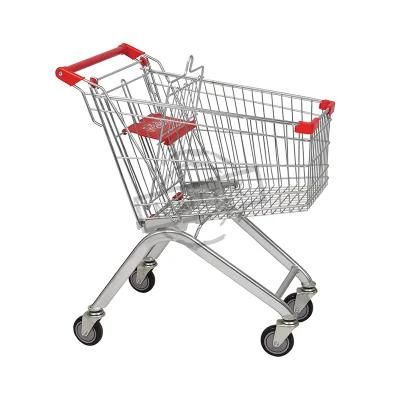 High Quality Hypmarket Zinc Plated 125L Supermarket Trolley