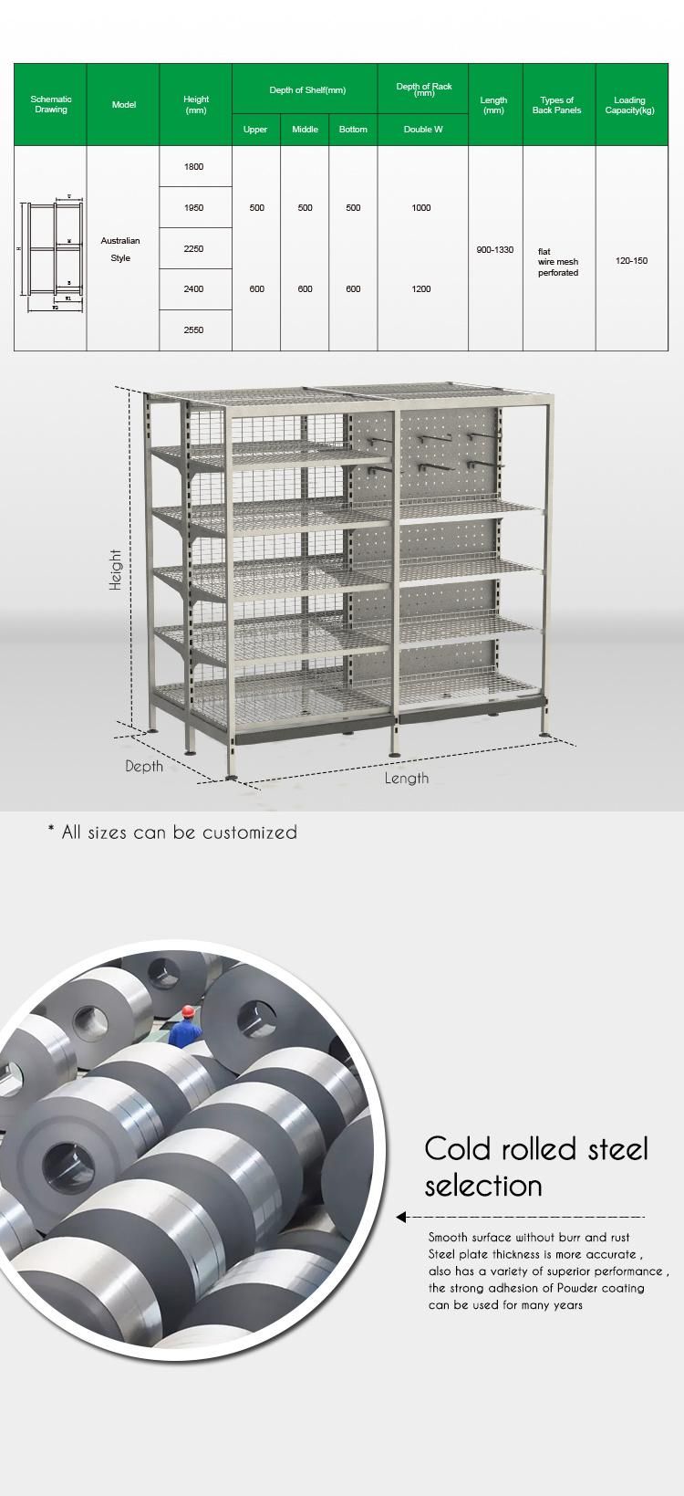 Double Side Gondolas for Supermarket