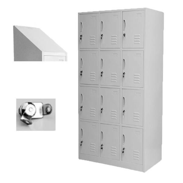 Fas-031 12 Door Locker Steel Storage Cabinet Metal Clothes Locker for School