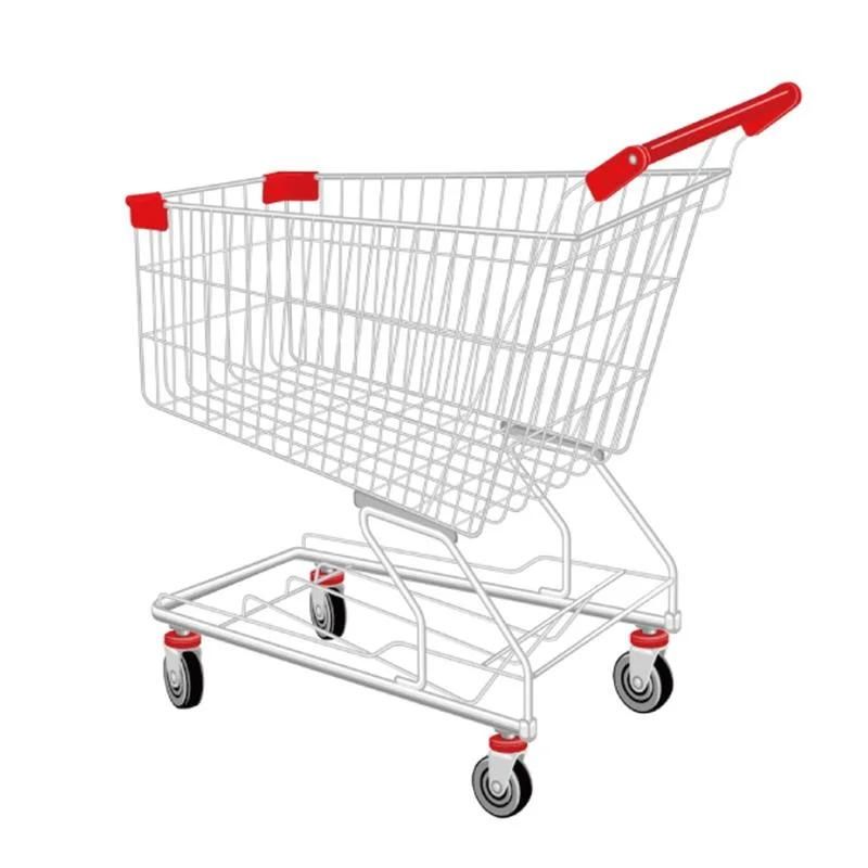 Chinese Supermarket Shopping Folding Platform Trolley Shopping Cart