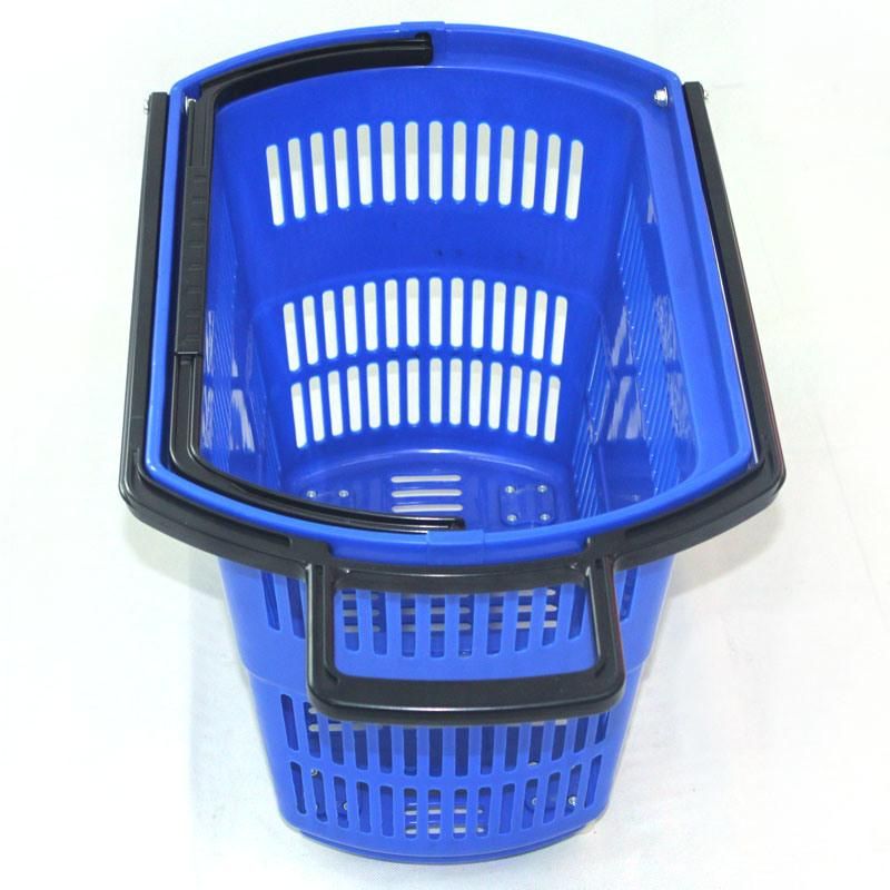 Good Quality Small Four Wheels Trolley Basket Supermarket Shopping Trolley