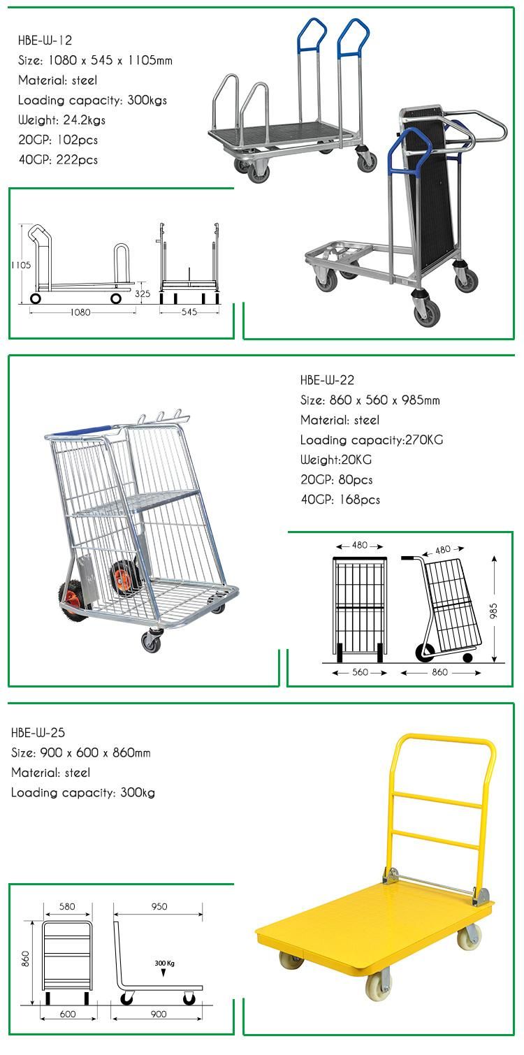 Construction Store and Warehouse Flat Heavy Duty Shopping Cart