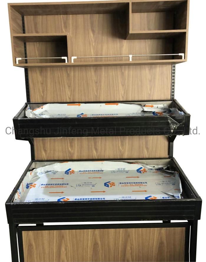 Supermarket Equipment Shelve Modern Wooden Fruit Display Rack