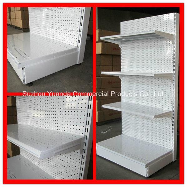 Top Quality Perforated Back Metal Steel Supermarket Shelf Display Rack