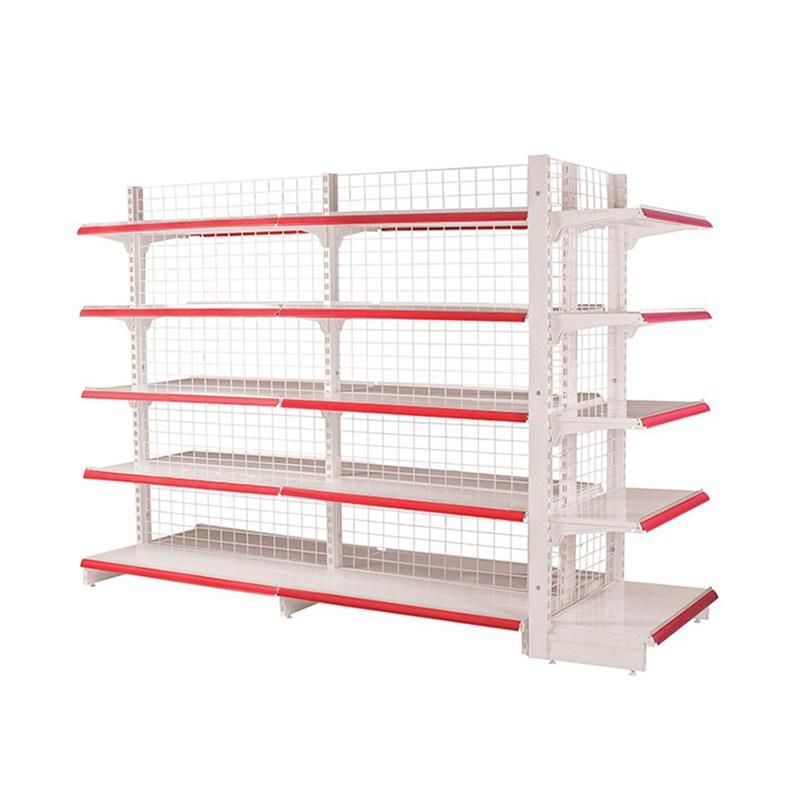 Cold Rolled Steel Supermarket Shelf, Double Side or Single Side Gondola