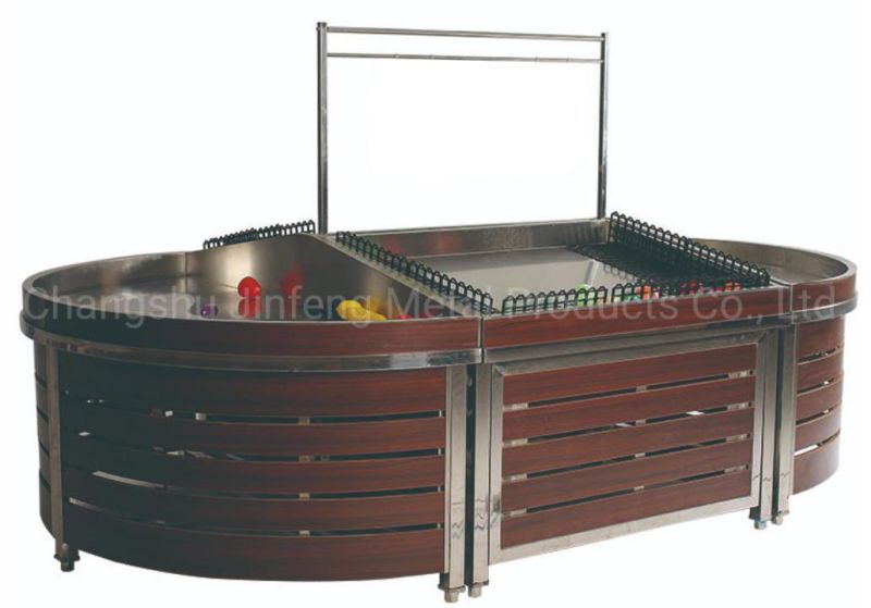 Supermarket Rack for Vegetable and Fruit Metal Display Stand