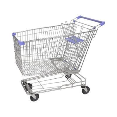 High Quality 240L Convenience Store Grocery Trolley with Coin Lock