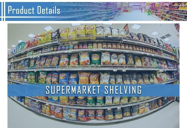 Single Sided Heavy Duty Gondola Display Supermarket Shelf