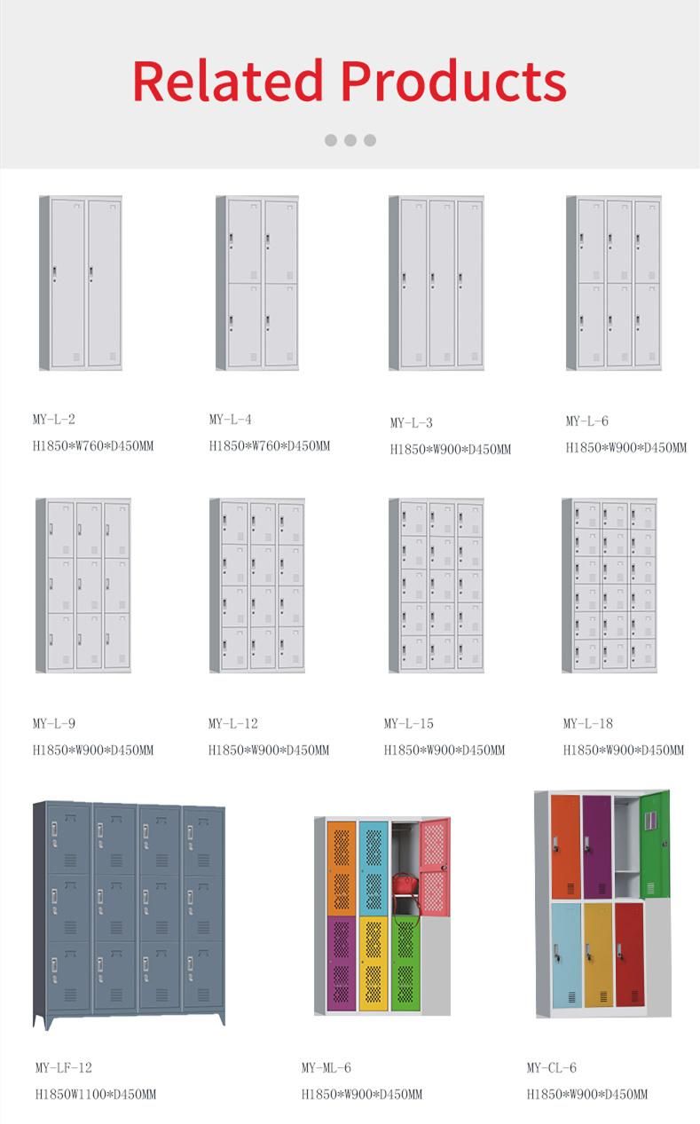 Classical Four Door Metal Locker Wardrobe