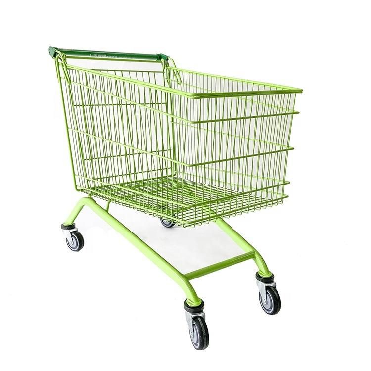 175liter Supermarket Metal Shopping Cart Trolley