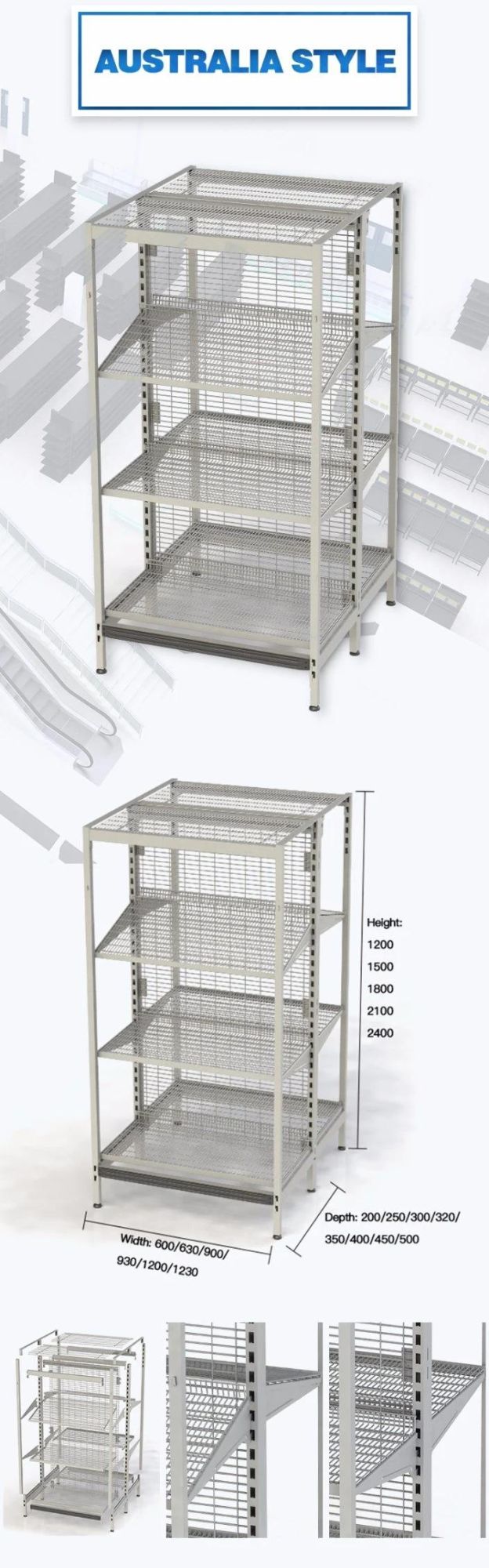 Grocery Store Department Store Display Racks Supermarket Rack Shelf