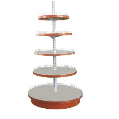 Supermarket Full Circle Shelf Red Wine Candy Snack Display Stand