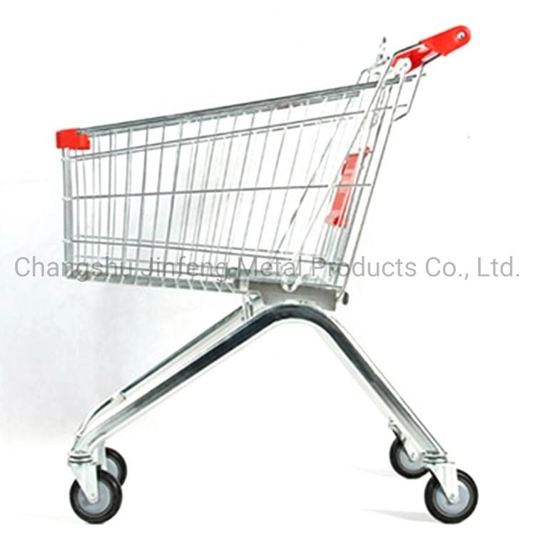 Supermarkets Equipment Metal Shopping Trolleys with Wheels