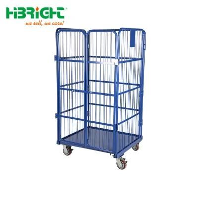 4-Side Rolling Cage Laundry Container