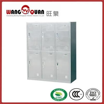 Stainless Steel Six Door Cabinet Locker