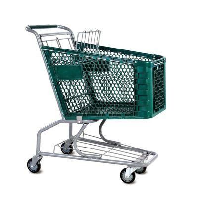 Factory Supplier Plastic Shopping Cart Supermarket Cart Trolley