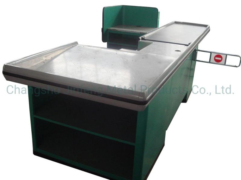 Supermarket Equipment Cashier Desk with Conveyor Belt