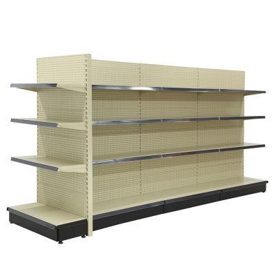 American-Style Double-Side Supermarket Metal Display Shelves Heavy-Duty